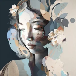 Serene Floral Woman