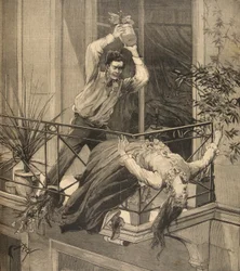 A mother killed by her son, from ‘Le Petit Parisien’, 20th September 1891