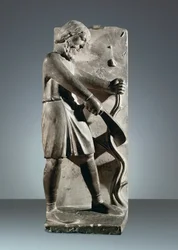 December, statue from Cycle of Months, Baptistery of Parma