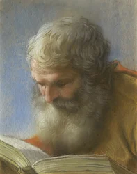 Head of an apostle reading