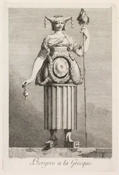 Mascarade à la Grecque: Bergère à la Grecque Plate 4, 1771