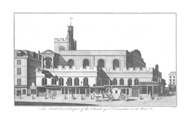 The South East Prospect of St. Dunstan in the West, c1756