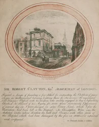 The west front of the Mathematical School, Christs Hospital