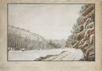 View on the New Turnpike Road, on the Margin of the Juniata, with a Distant View..., 1820