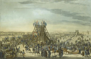 Catherine the Great Visiting the Ice Mountain in Saint Petersburg