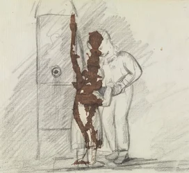 Study of Two Figures standing Together