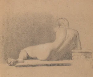Study of a Reclining, Nude Figure