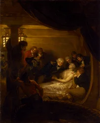 The death of Lord Nelson in the cockpit of the ship 