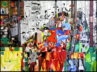 Black hole in the brown café, 2000