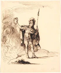 Antique Hero. Theater Scene