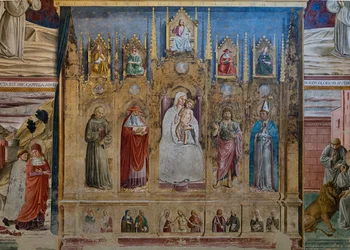 A Fake Polyptych with the Virgin Mary and Child, S. Anthony of Padua, St. Jerome, St. John and St. Louis of Toulouse, Chapel of St. Jerome
