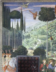 Procession of Balthasar as John VIII Palaeologus, Detail from the Journey of the Magi Cycle
