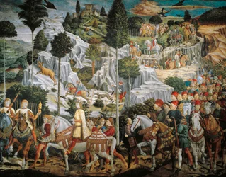 Procession of Magi Kings to Bethlehem by Benozzo Gozzoli