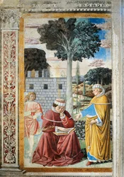 St. Augustine Reading Epistles of St. Paul (detail)