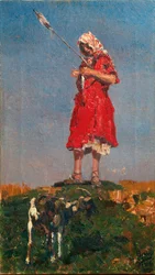Shepherdess with Goat