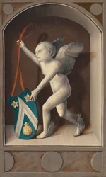 Putto with Arms of Jacques Coëne [reverse], c. 1513