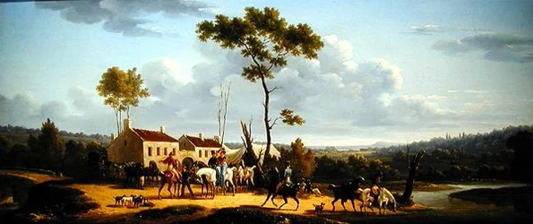Travellers on Horseback in a Landscape