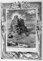 Enceladus buried underneath Mount Etna, 1733