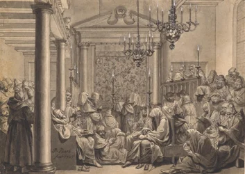 Great Day of Atonement in the Upper Synagogue in Amsterdam