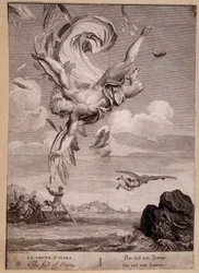 The Fall of Icarus - Engraving by Bernard Picart