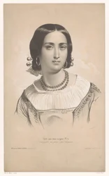 Portrait of a Woman in Regional Costume (series title: Studies in Two Types of Chalk)