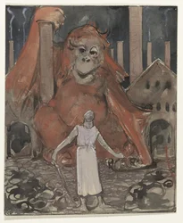 Knight and Giant Ape