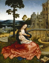 The Virgin and Child by a Fountain