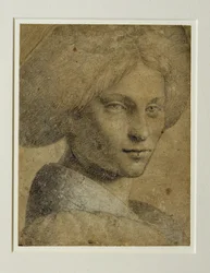 Portrait of a Woman Wearing a Turban, Three-Quarter View to the Right