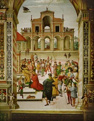 Emperor Friedrich III Crowning Aeneas Silvius Piccolomini Poeta Laureatus