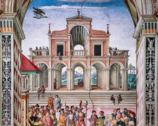 The Piccolomini Library, North East Wall: Aeneas Sylvius is Crowned Poet Laureate by the Emperor Frederick III, July 27