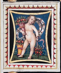 The Piccolomini Library, the Ceiling, Panel with Allegory of the Seasons: Spring, Fresco by Bernardino di Betto, Known as Pinturicchio