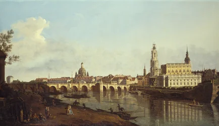 A View of Dresden from the Right Bank of the River Elbe above the Augustusbrucke