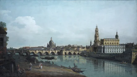Dresden Seen from the Right Bank of the Elbe, Beneath the Augusts Bridge, 1748