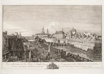 Exterior View of the Italian Gate of the Ramparts of the Town of Dresden