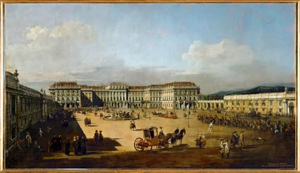 Schoenbrunn Palace Seen from the Entrance Courtyard