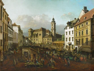 The Freyung in Vienna, Austria, as Seen from the Southeast