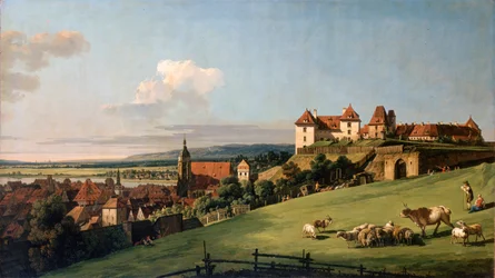 View of Pirna from the Sonnenstein Castle, 1750s