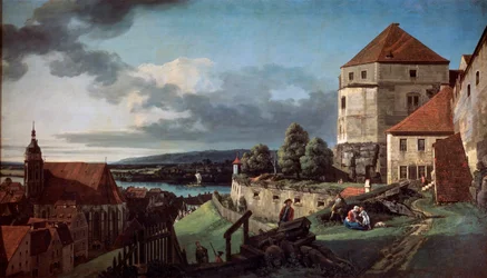 View of Pirna from the Sonnenstein Fortress, c1752-c1755