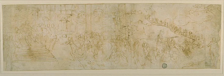 Solomon and the Queen of Sheba; Sketch of the Queen of Sheba