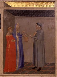 Predella panel depicting a scene from 