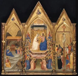 Triptych (Nativity; Coronation of the Virgin; Crucifixion)