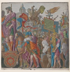 Sheet 2: A triumphal chariot, from The Triumph of Julius Caesar