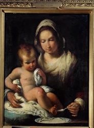 The Virgin has the spoon