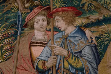 The Foundation of Rome: Faustulus meets Romulus and Remus. 1525-1530 (detail)