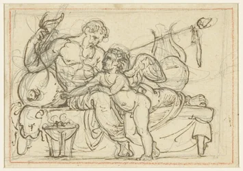 Design for a Relief with Amor and a Reclining Figure of Anacreon