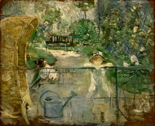 Little Girls in the Garden or, the Basket Chair, 1885