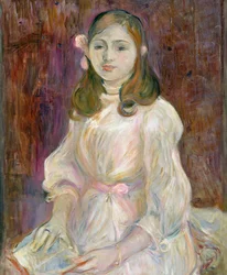 Portrait of Julie Manet (1878-1966) Holding a Book, 1889