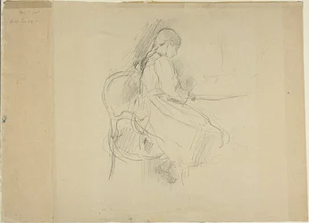 Young Girl Seated at a Table