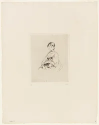 Young Girl with a Cat
