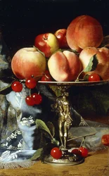 A Still-life with Peaches, Plum and Cherries